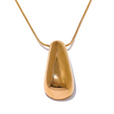 Colar Dourado Pingente Gota, Colar Elegante, Colar com Pingente Delicado, Colar Dourado Moderno, Colar de Gota Dourado, Colar de Chic, Colar da Loja Lalic Joias